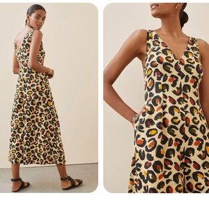 Brand new without tags farm rio for anthropologie sz small nwot leopard jumpsuit